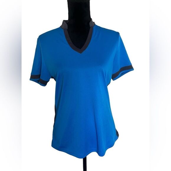 NWT CALLAWAY GOLF OPTI-DRI SUN PROTECTION POLO IN BLUE WOMENS SIZE MEDIUM - Picture 2 of 11